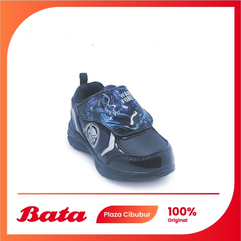 Marvel by bata sepatu anak laki-laki blackphanter series black - 1816198