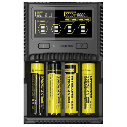 Nitecore Charger Baterai 4 Slot Li-ion NiMH - SC4 - Black