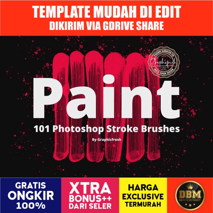 101 - Photoshop Paint Stroke Brushes