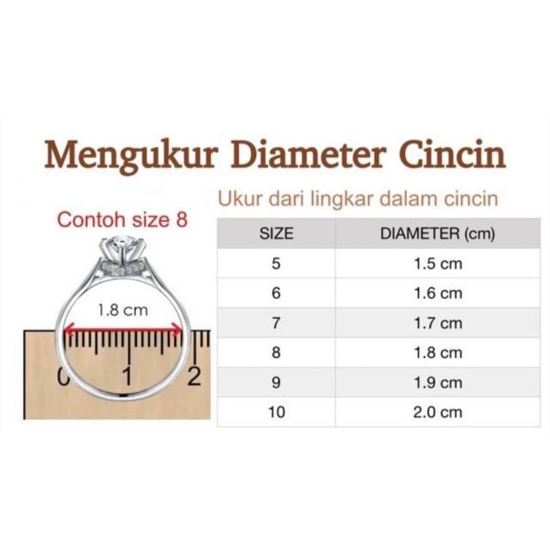 set perhiasan bola cincin permata satu