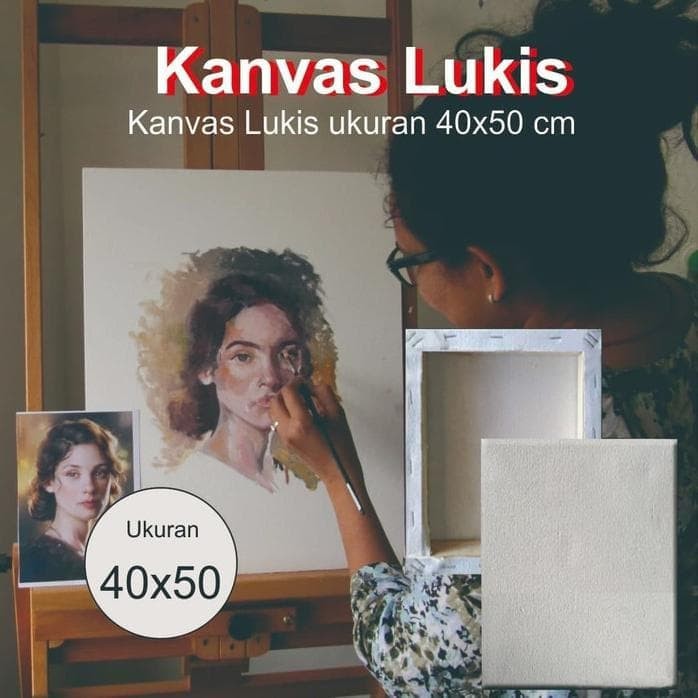 

KANVAS 40X50 kanvas lukis media painting menggambar kesenian