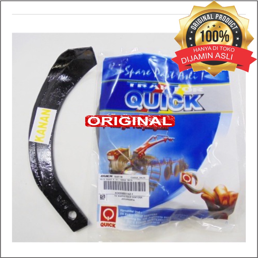 Pisau Cakar kanan MAIN BLADE B R Traktor CAKAR BAJA Original QUICK