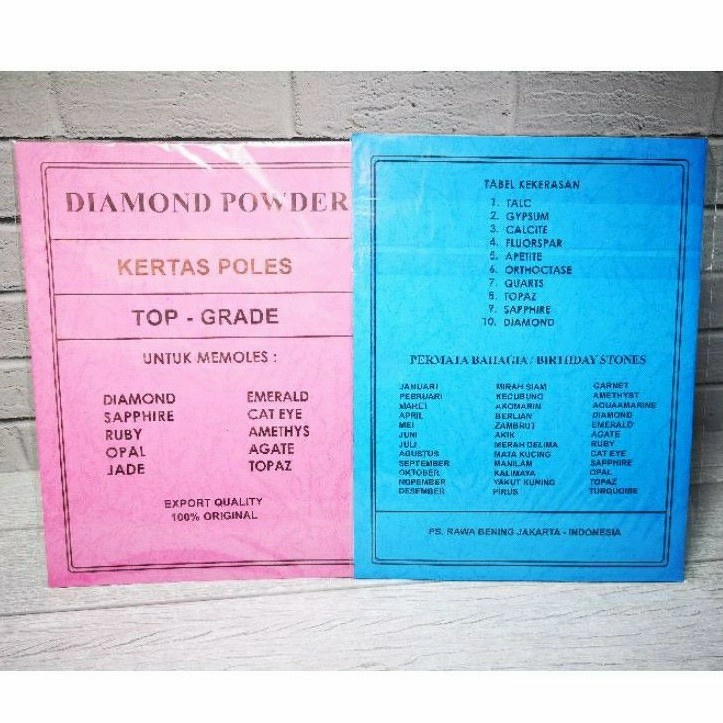 Kertas Poles Diamond Powder Untuk Batuk Akik dan Permata
