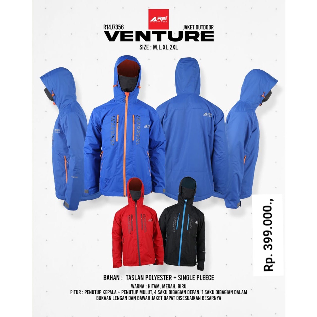 Jaket Outdoor Hoodie Rei Venture