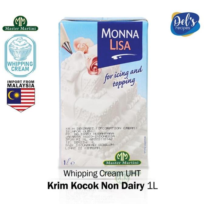 

(BISA COD) Krim Kocok non dairy- Whipping Cream UHT Monnalisa 1 liter PRODUK TERBATAS Kode 538