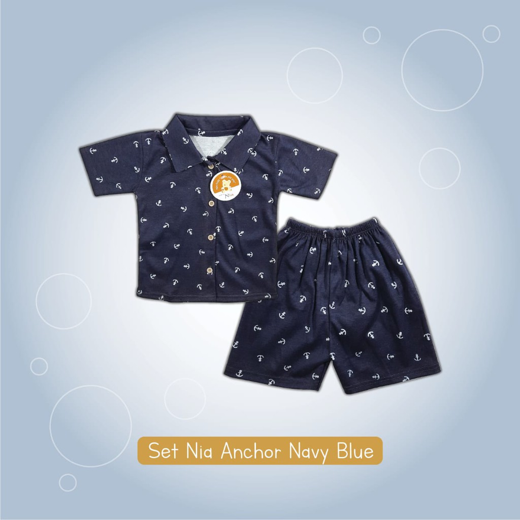 Promo !! SETELAN BABY PENDEK VINATA ANCHOR - BAJU STELAN PENDEK VINATA ANCOR - STELAN BABY VINATA ANCHOR