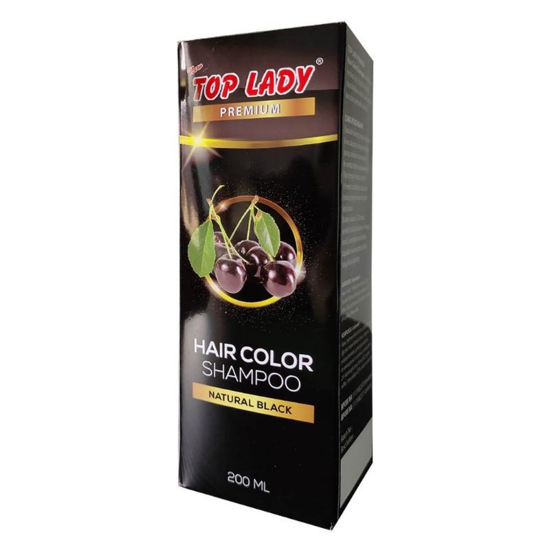 NEW Top Lady PREMIUM Hair Color BLACK 200 ml &amp; Sachet 30 ML