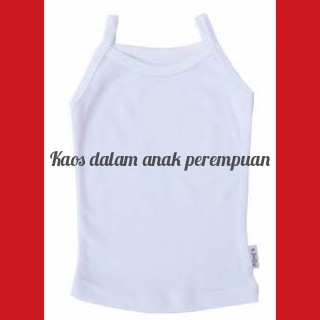 Kaos Dalam Anak Perempuan 4-7 Tahun Size L Putih