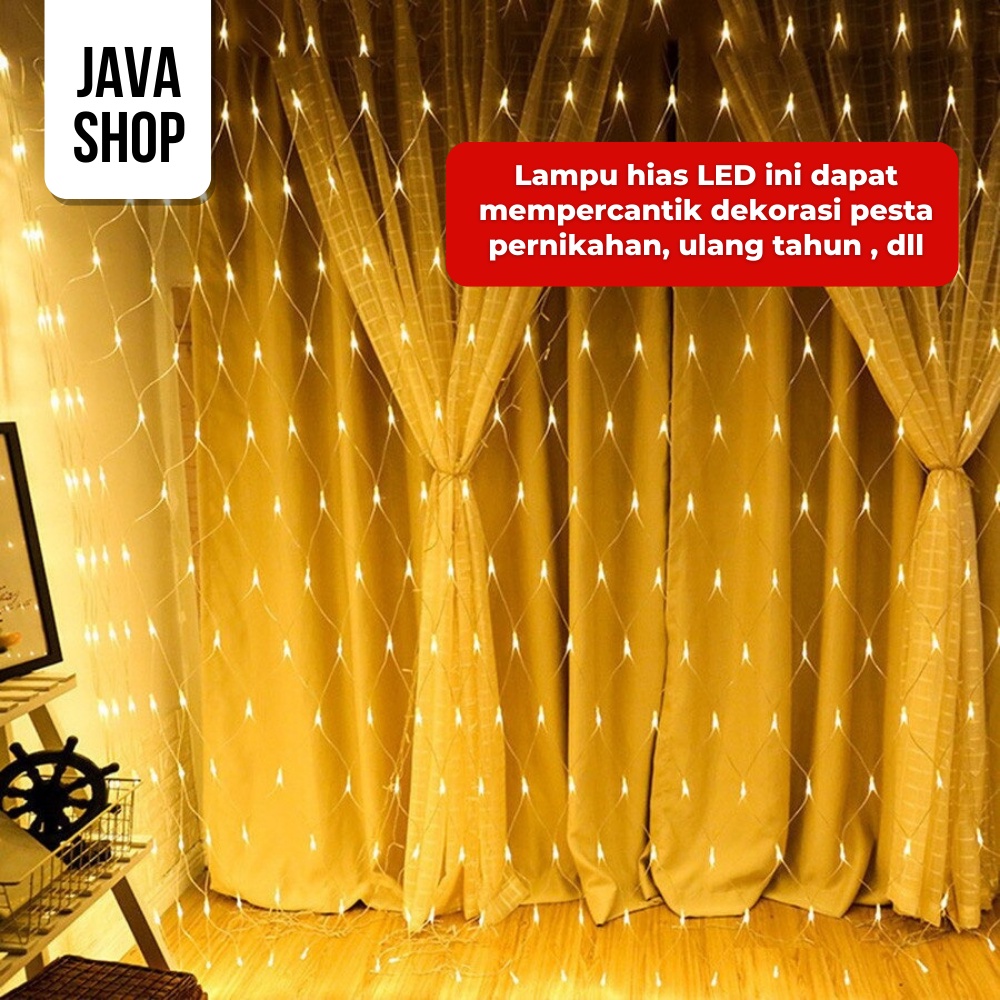 JAVASHOP Lampu Hias Dekorasi Taman Kamar Model Jaring LED