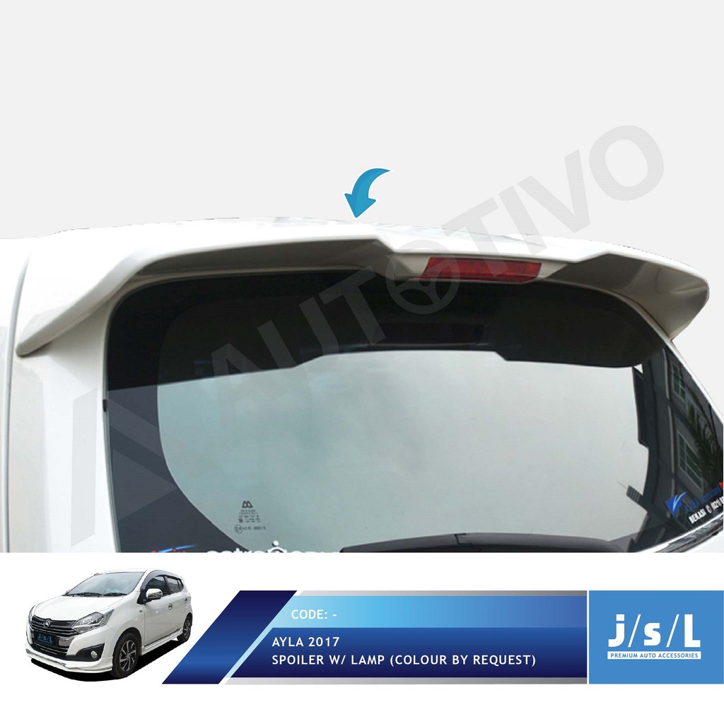 New Ayla 2017 Spoiler with Lamp / Aksesoris Daihatsu Ayla