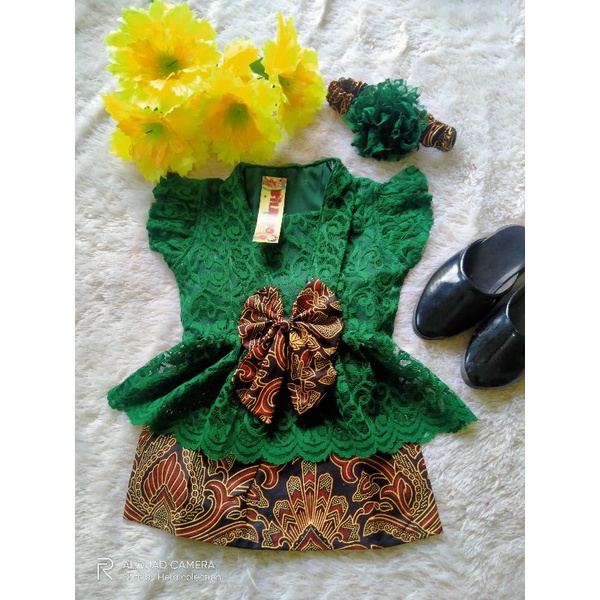 KEBAYA BAYI PEREMPUAN/KEBAYA MODERN/KEBAYA MURAH WARNA IJO BOTOL