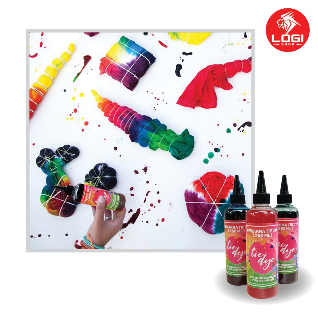 Pewarna Tie Dye / Tinta Tie Dye / Pewarna Kaos Tekstil / Tie Dye Cair / Kaos Tie Dye / 250 ml