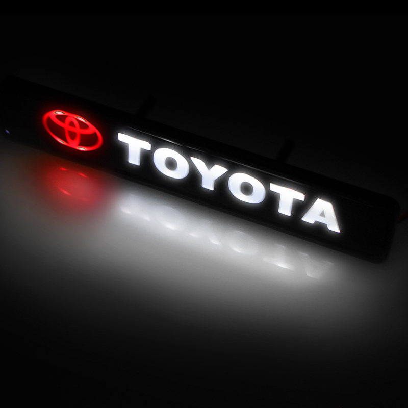 Stiker Emblem / Badge Lampu Depan Mobil Led Untuk Toyota Camry Altis Vigo Fortuner Chr Vios Yaris Ativlux