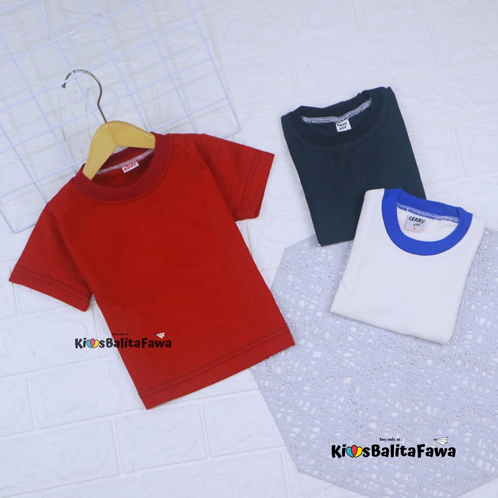 Kiano T-Shirt uk bayi - 10 Tahun / Baju Bayi Laki-Laki Kaos Atasan Anak Cowok Murah Oblong