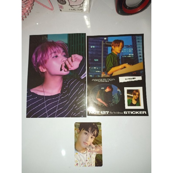 SHARING ALBUM NCT 127 STICKER SEOUL VER. / UNSEALED / PC MARK POSTCARD HAECHAN STICKER YUTA