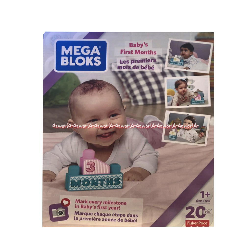 Fisher Price Mega Block 3 Month Mainan Blok Untuk Bayi Pink