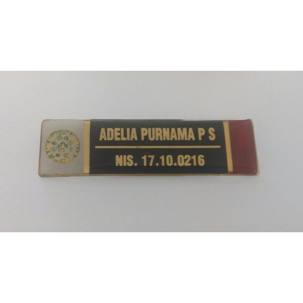 

NAMETAG KUNINGAN PLUS RESIN