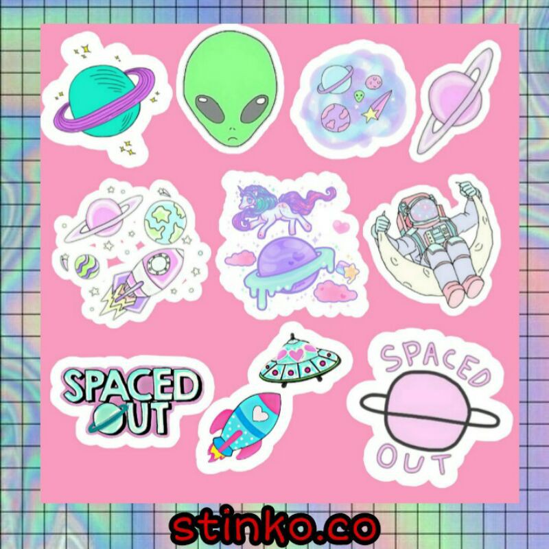 

[30PCs] STICKER STIKER SPACE PASTEL UNTUK LEMARI/PINTU/LAPTOP/SCRAPBOOK/DIARY/JOURNAL