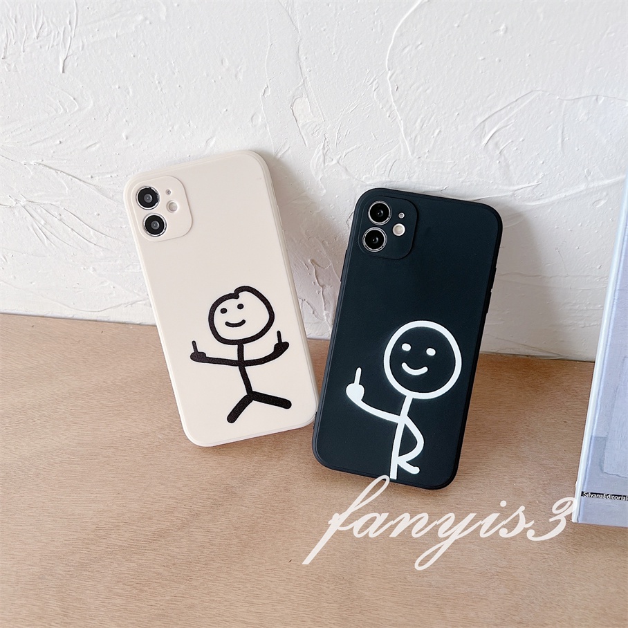 Vivo Y02 Y35 Y16 Y22 Y22s Y02s Y15A Y15s V25Pro V25e V21 Y21s Y21 Y20 Y11 Y17 Y12s Y33s Y20i Y20s Y15 Y12 Y1s Y91C Y91i Y95 Y93 Y51 Y31Stickman Casing Handphone Couple Lucu Soft Cover