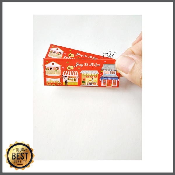 

(TERLARIS) (SCNY17) RED TOWN Stiker MINI 7x2.5 cm seal box paperbag imlek sincia