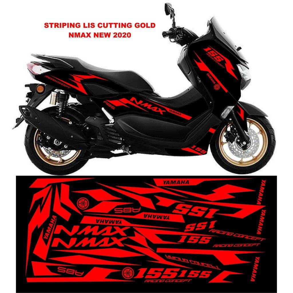 striping sticker cutting yamaha nmax semua nmax 2020-2021 warna bisa custom dunia sticker bandung