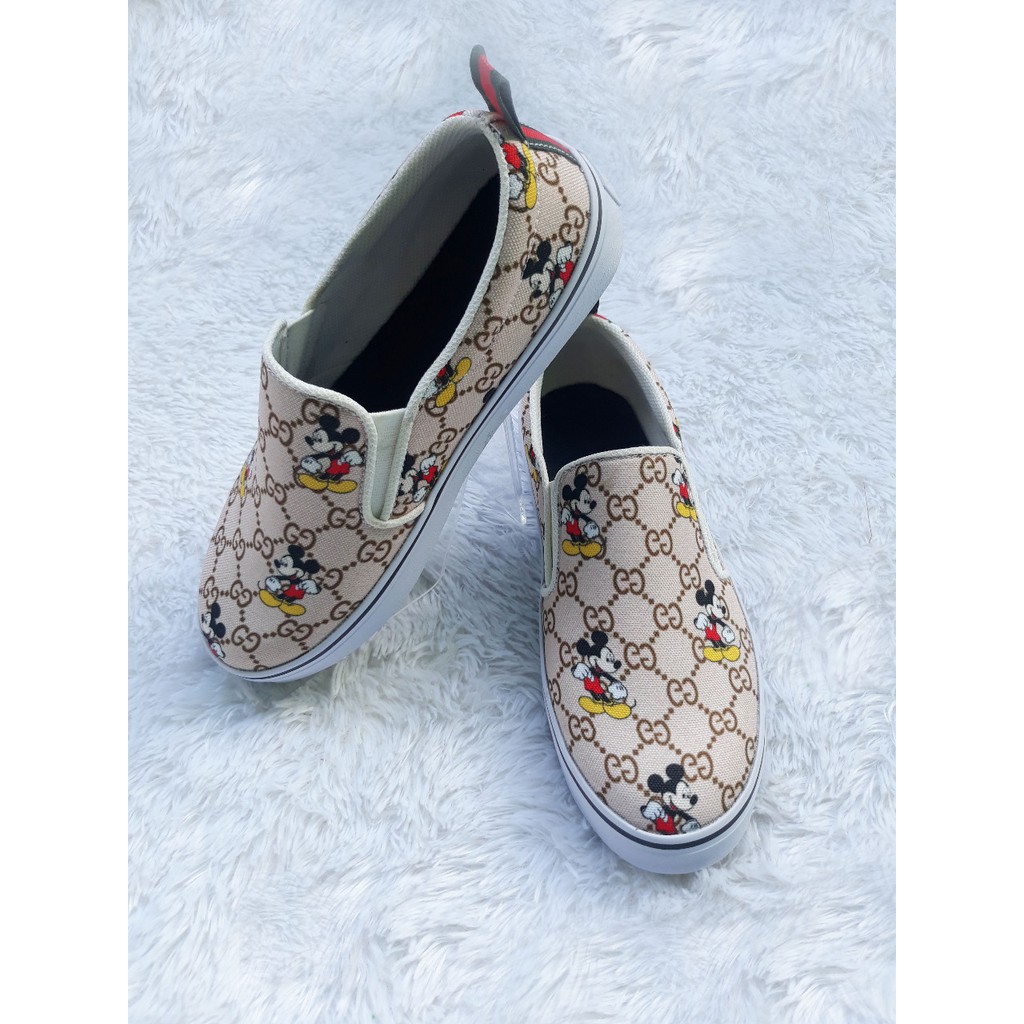 Sepatu Anak mickey Gucci Slip on / Termurah / Trendi / Banyak Dicari