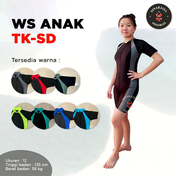 Baju Renang WS TK-SD (Unisex) - Merk Z3000S - Biru Muda, M