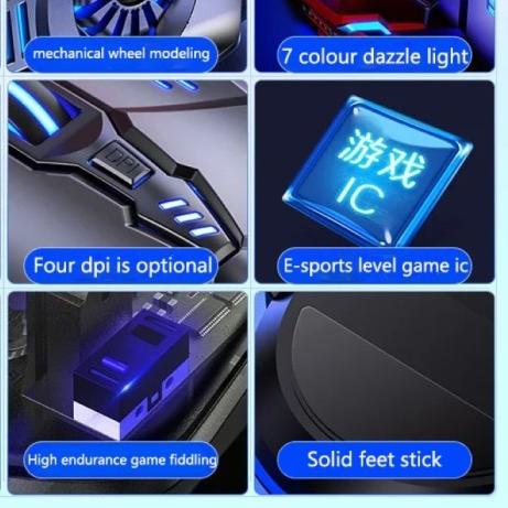 ★ Mouse Gaming RGB G5 Kabel 6D 4-Speed 3200 DPI Mouse Gaming ♣