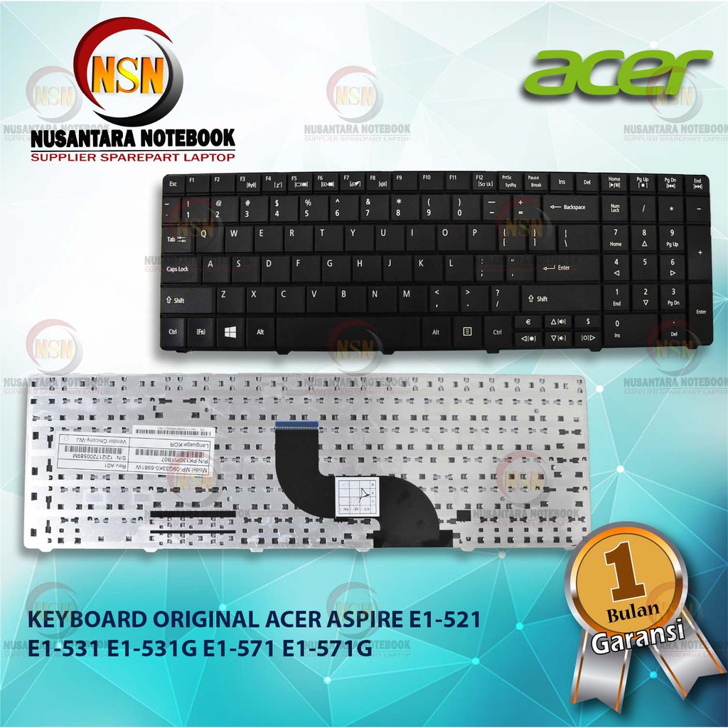 Keyboard Original Acer Aspire E1-521 E1-531 E1-531G E1-571 E1-571G