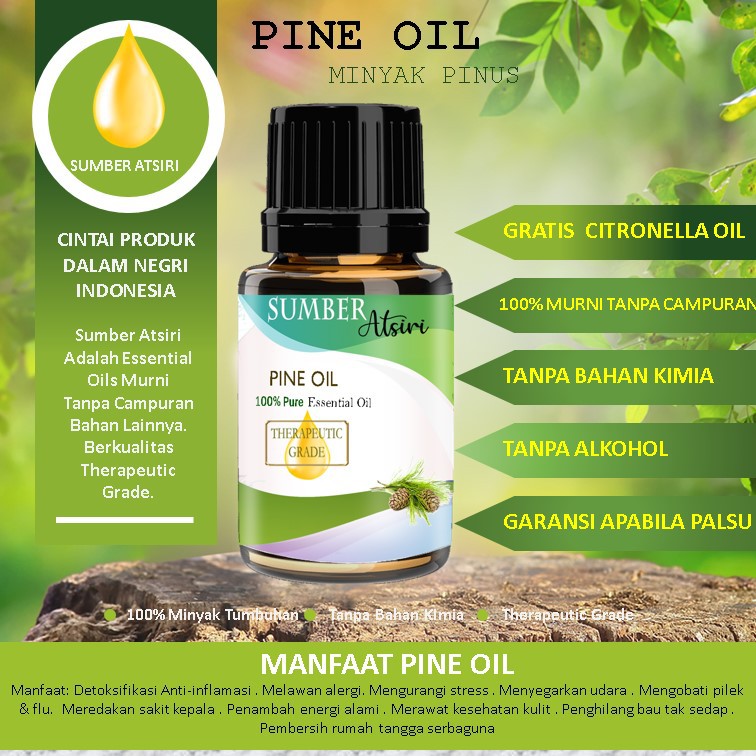 Jual SUMBER ATSIRI - PINE Essential Oil - Minyak Pinus Jarum Murni 100% ...