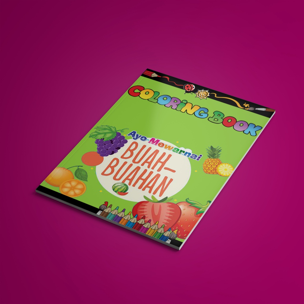 

Buku Belajar Mewarnai BUAH BUAHAN Buku Gambar Anak TK PAUD