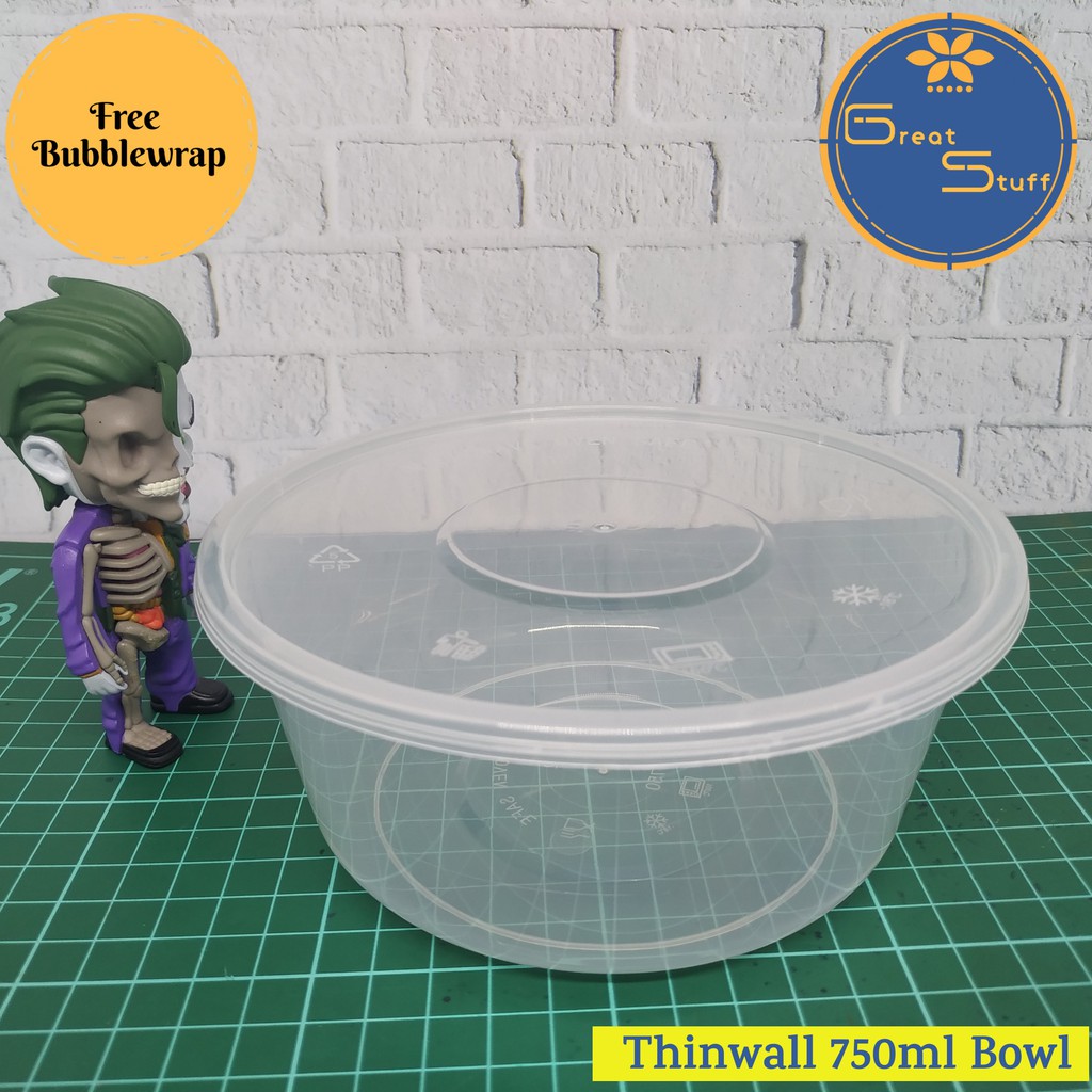 Thinwall Bulat 750ml Cup Mangkok Plastik Bowl