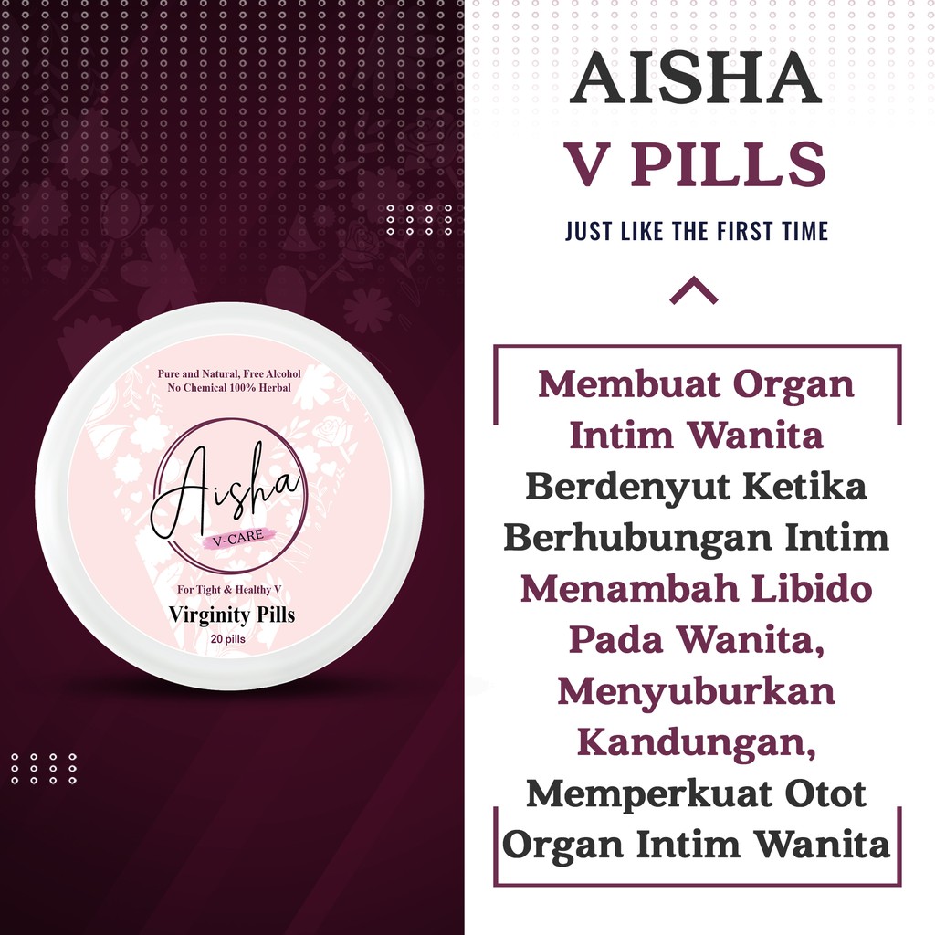 AISHAVCARE V PILLS - PERAWATAN KEWANITAAN HERBAL PERAWATAN ALAMI PERAWATAN KEWANITAAN ISLAMI