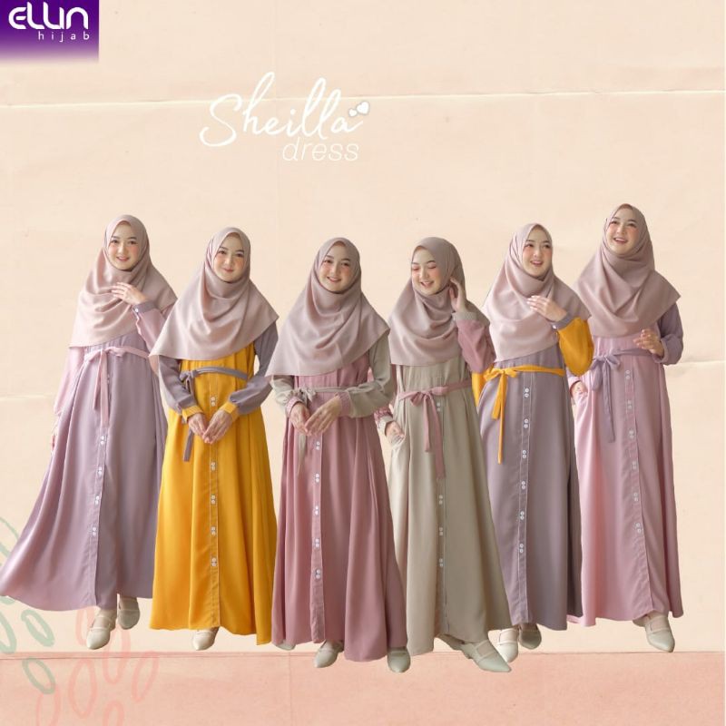 sheila dress by elin hijab / gamis ori / gamis set hijab / gamismodern12