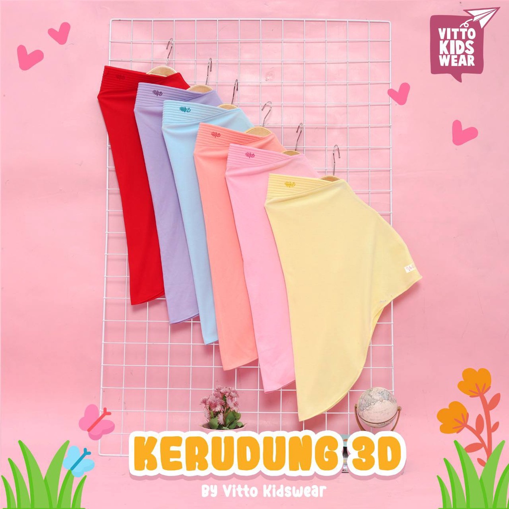 Jilbab Instan Anak Krukids 3D by Vitto