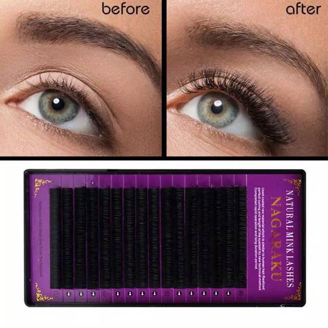 NAGARAKU Eyelash Extension Natural Mink Lashes 0.10C Single Size