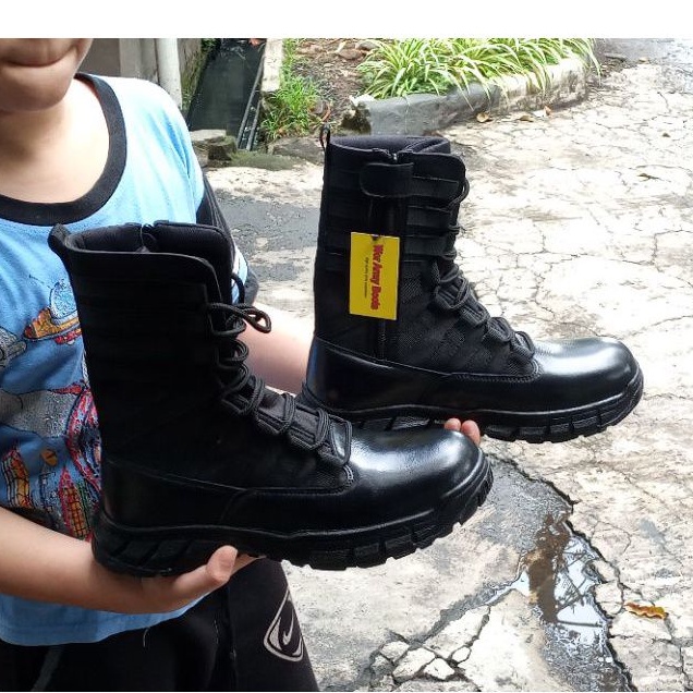 Sepatu PDL TNI  POLRI Security Dishub PDL Kulit sapi asli Model Terbaru W.A.B