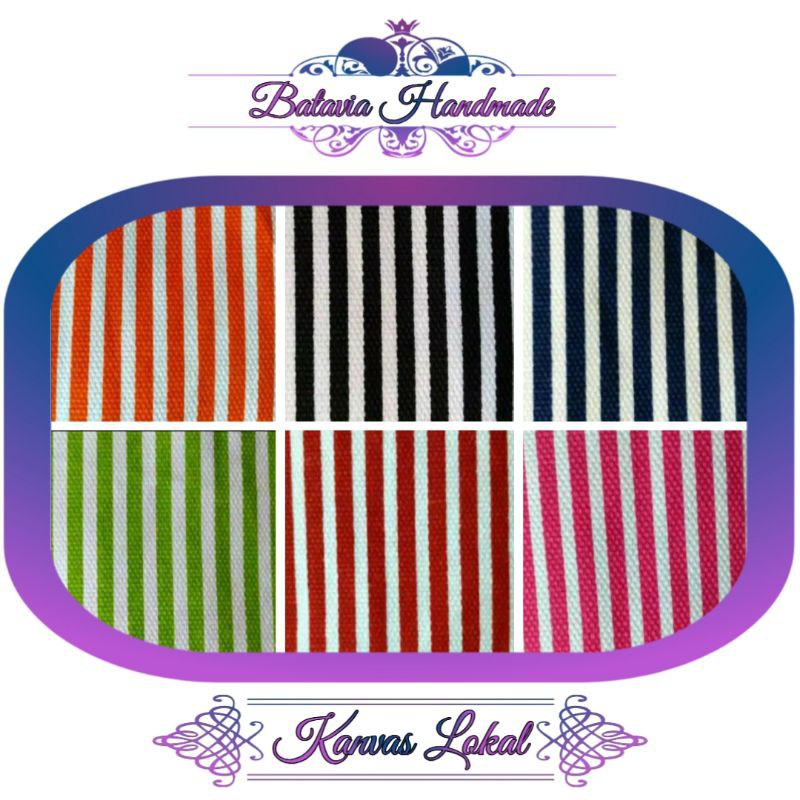Kain kanvas lokal motif salur kecil