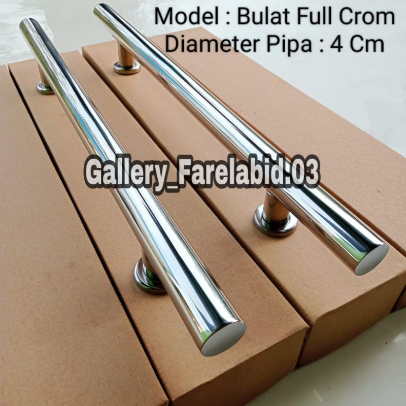 Panjang 1 Meter Handle Pintu Rumah Stainless Steel Kotak Jumbo 100 Cm Gagang Pintu Rumah Modern Bulat 80 Cm Pegangan Pintu Kupu Tarung Crom Tarikan Rumah Utama Minimalis