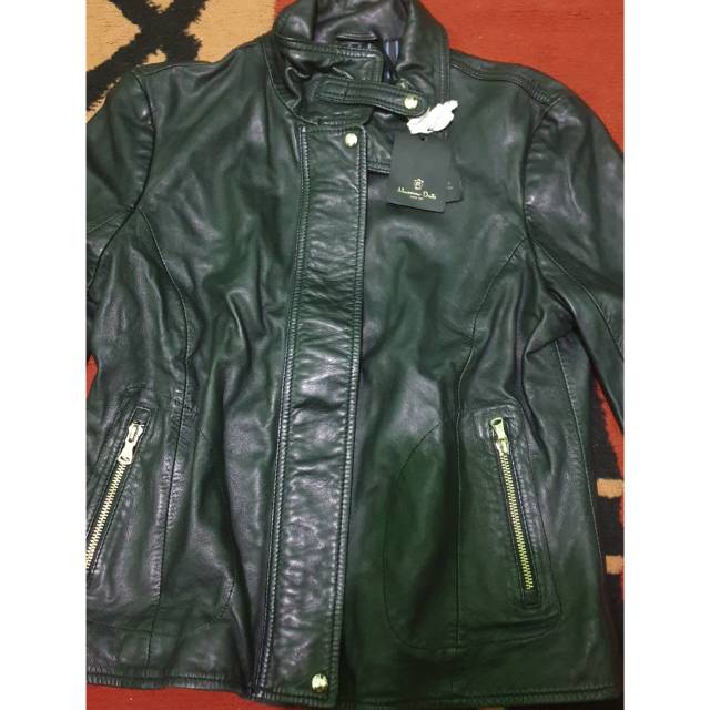 Jaket kulit massimo dutti wanita ukuran L