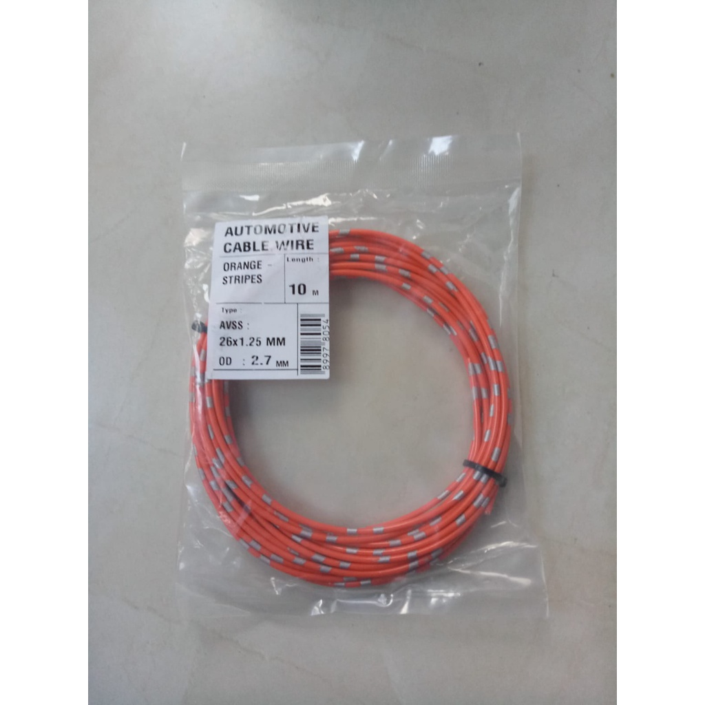 KABEL BINTIK 1.25 ORANGE / KABEL 1,25 SERABUT TEMBAGA KELISTRIKAN MOBIL