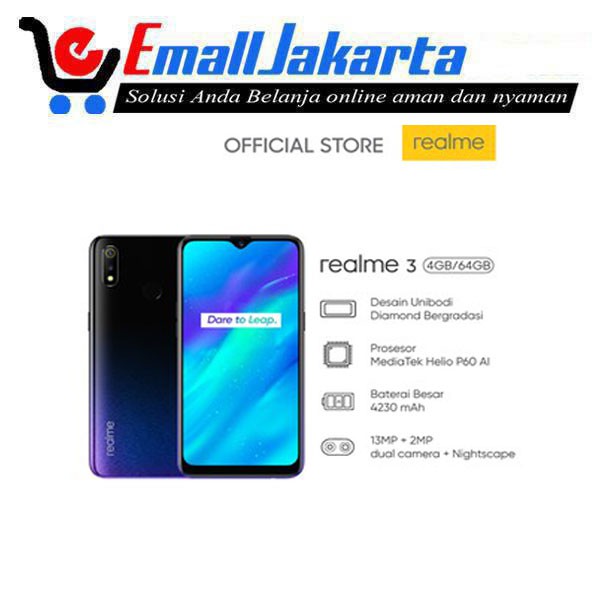 Realme 3 Ram 4GB Rom 64GB Garansi Resmi