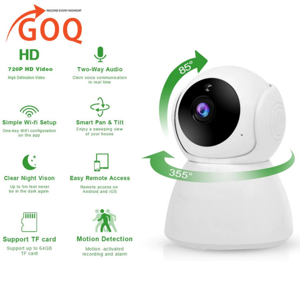 [APP V380] Ipcam CAMERA SNOWMAN CCTV HD 720P WIRELESS WIFI V380 PRO MOTION DETECTOR INFRAMERAH