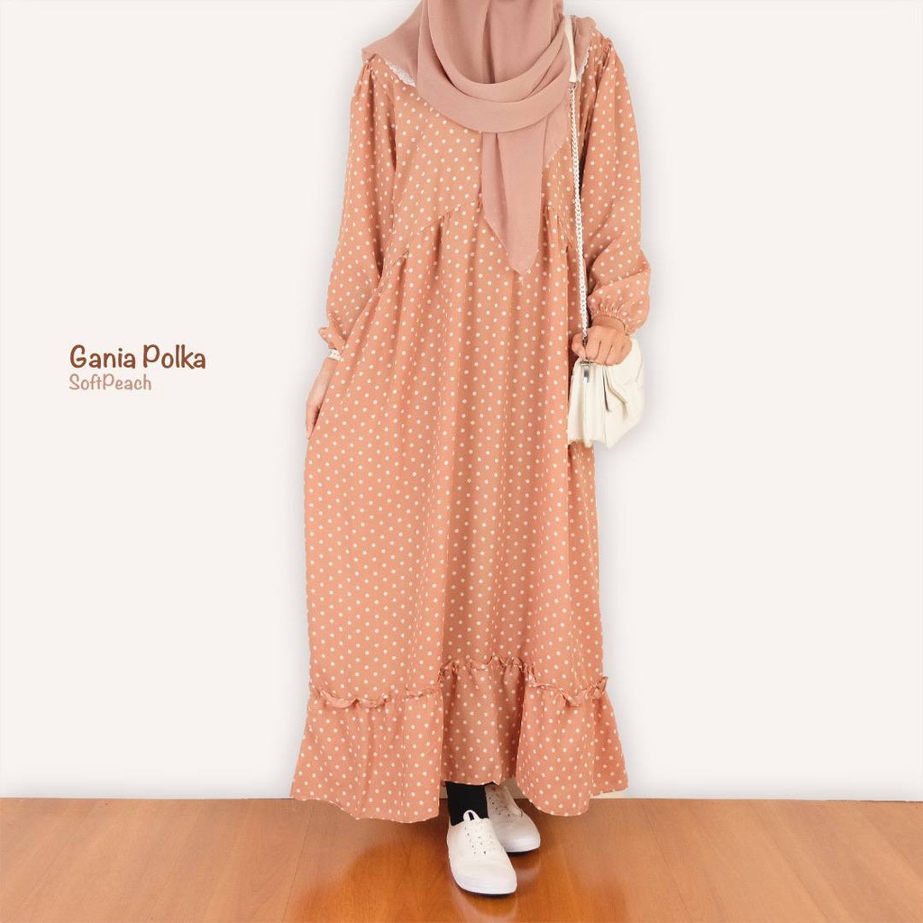Dress Muslimah Mininos Gania Polka