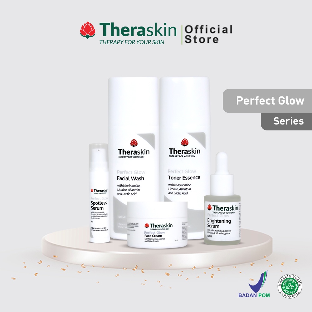 Jual Theraskin Perfect Glow Series Paket Produk Untuk Wajah Glowing