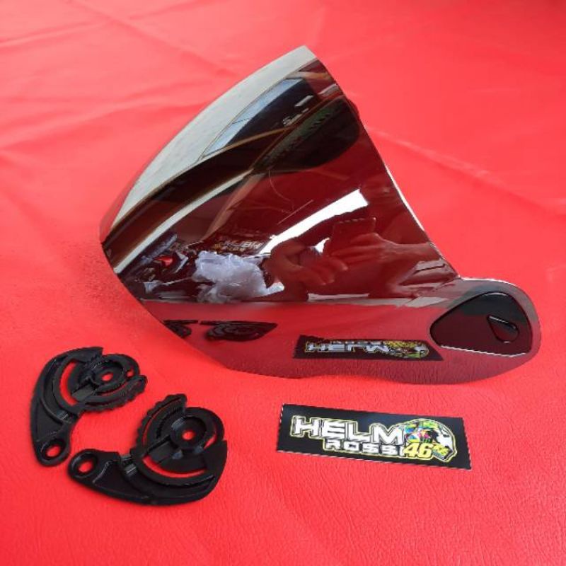 Busa helm nhk R6 kancing besi full set busa pipi + busa kepala + busa leher + tali plus kancingnya