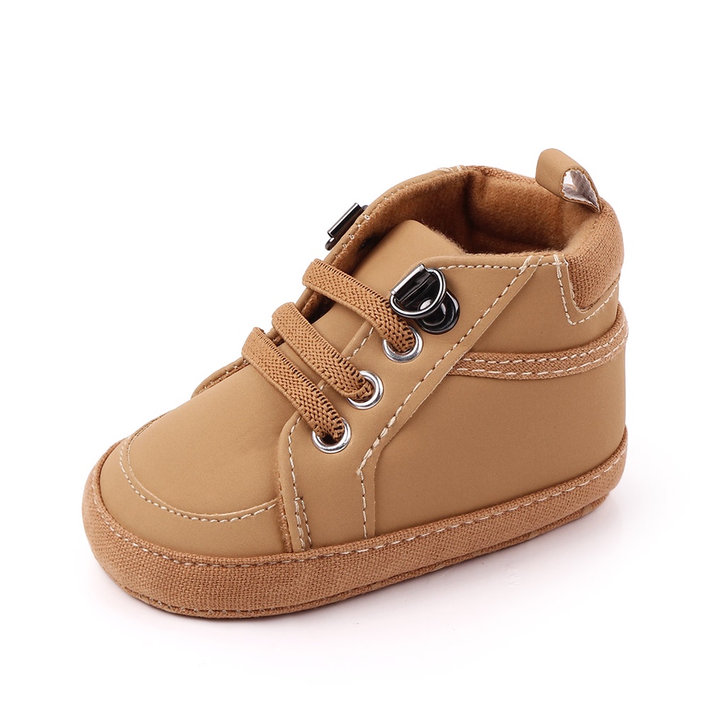 Sepatu Prewalker Bayi Laki Laki Perempuan Umur 0 - 12 Bulan Baby Prewaker Shoes Sepatu Prewalker Bayi Sepatu Boot Anak Bayi Laki Laki Perempuan Murah Umur 0 - 14 Bulan, umur 1 Tahun Tan AK 01