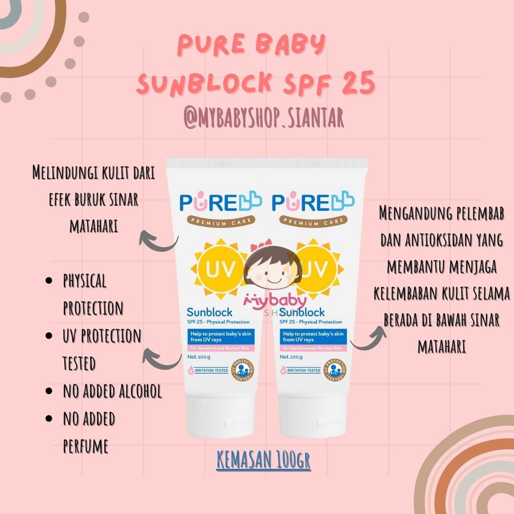 Pure Baby Sunblock SPF 25 100gr / sunblock