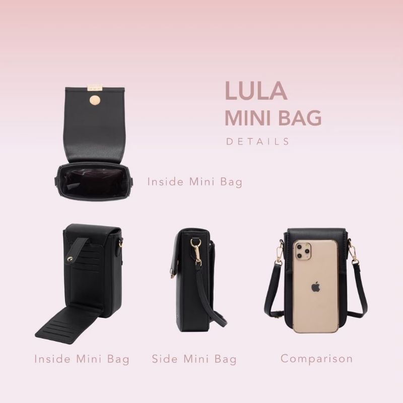 LULA PLUS MINI BAG JIMSHONEY TAS SELEMPANG SLINGPHONE SIMPLE DOMPET PROMO
