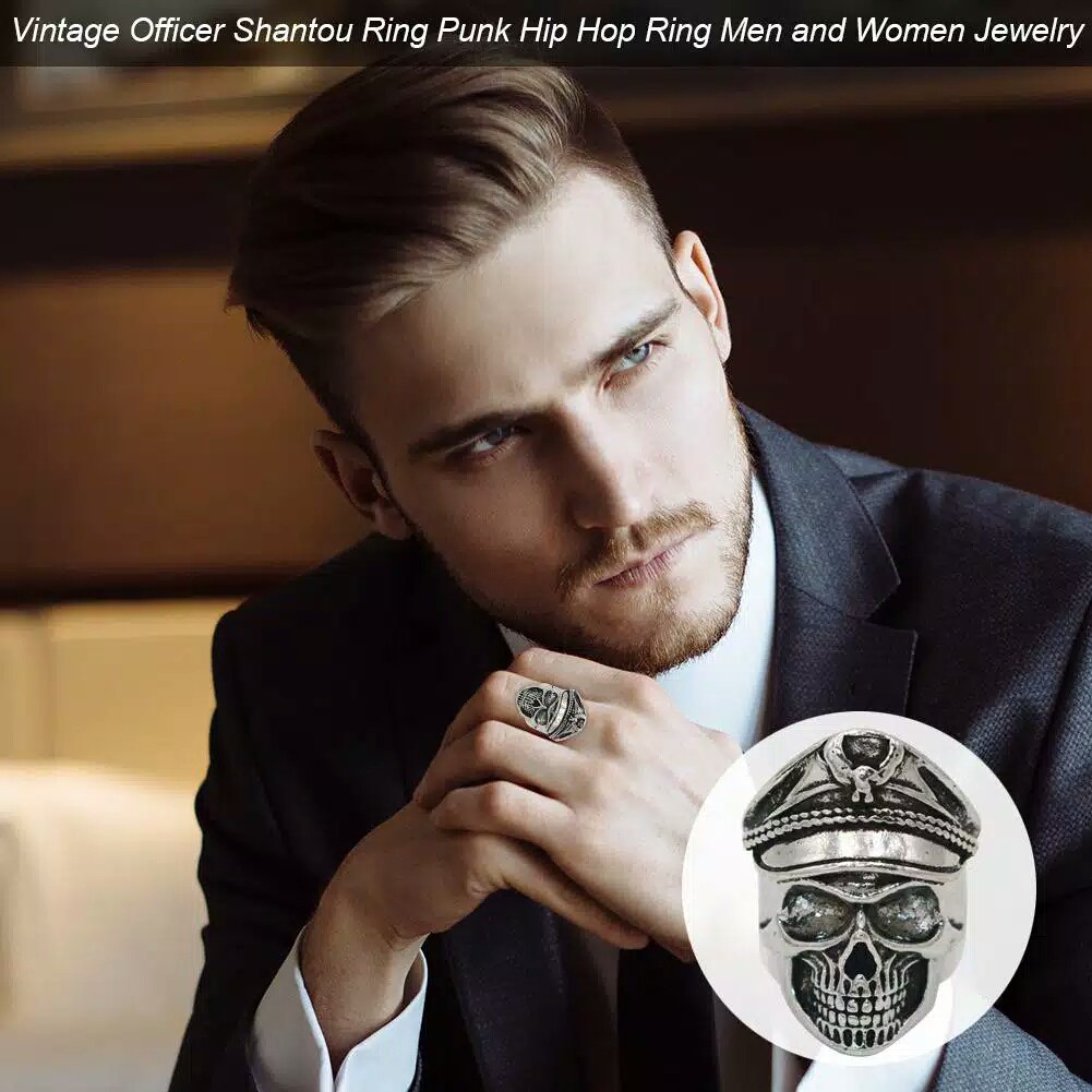 Skull ring Cincin pria punk style men personality series